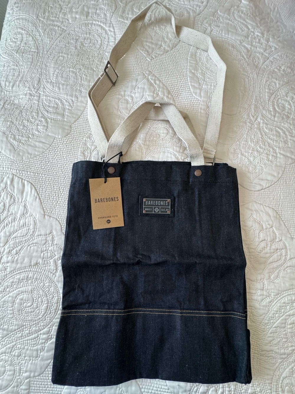 NWT BAREBONES Denim Oversized Tote